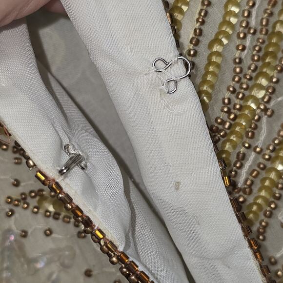 VTG Gunit Silk Beaded Kimono Jacket Womens Size 24 Art Deco 1920's Artsy Flapper - Picture 7 of 16